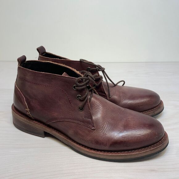 Freebird McCoy Brown Cognac Leather Shoes Chukka Boots Size 10 Business Luxury - Picture 1 of 10